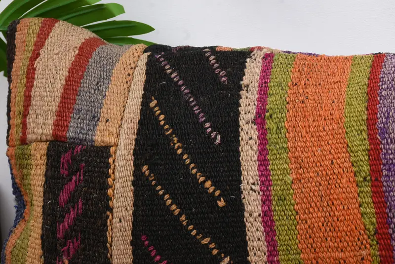 12x36 Orange Pillow Case, Vintage Kilim Pillow, Oriental Pillow Cover, Kilim Cushion Sham, Pillow Cover, Vintage Pillow - 2
