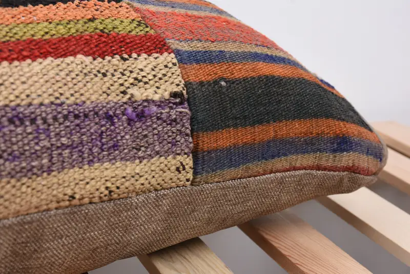 12x36 Orange Pillow Case, Vintage Kilim Pillow, Oriental Pillow Cover, Kilim Cushion Sham, Pillow Cover, Vintage Pillow - 7