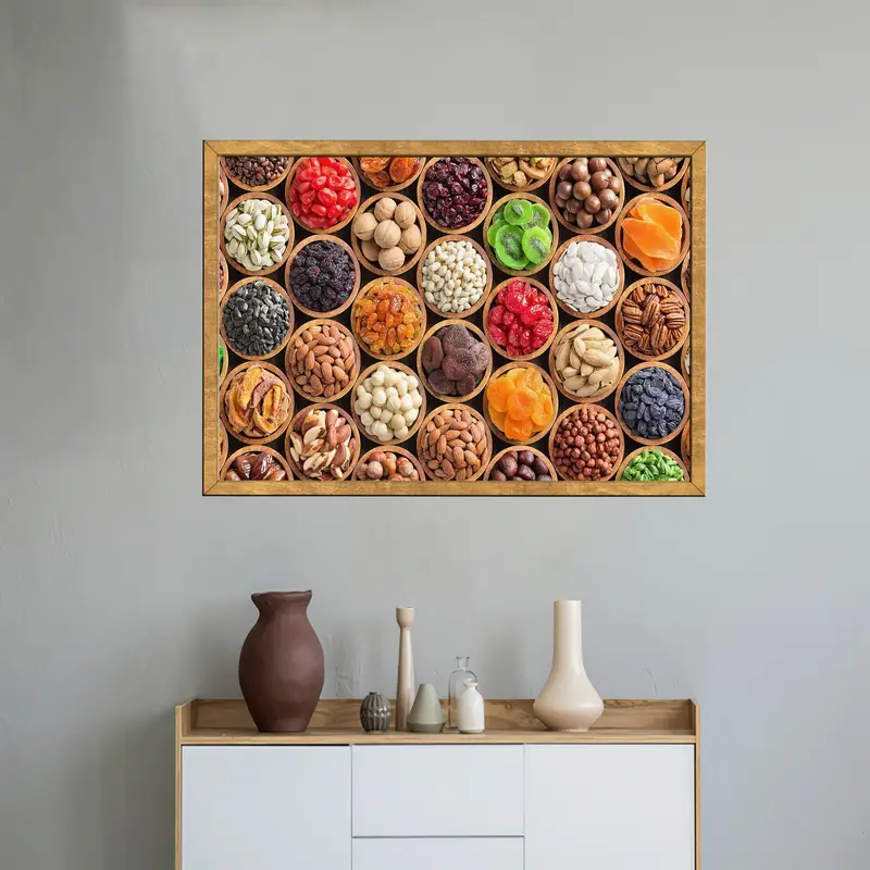 エレガントなプリントガラス: モダンなスパイスとフルーツのデザイン