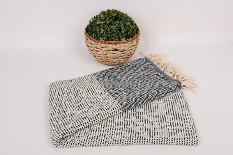 Boyfriend Christmas Gift, Absorbent towel, Quick-Dry Beach Towel, Organic Turkish towel, Wedding Anniversary Gift, 70x40 Cotton Chevron Towel - 5