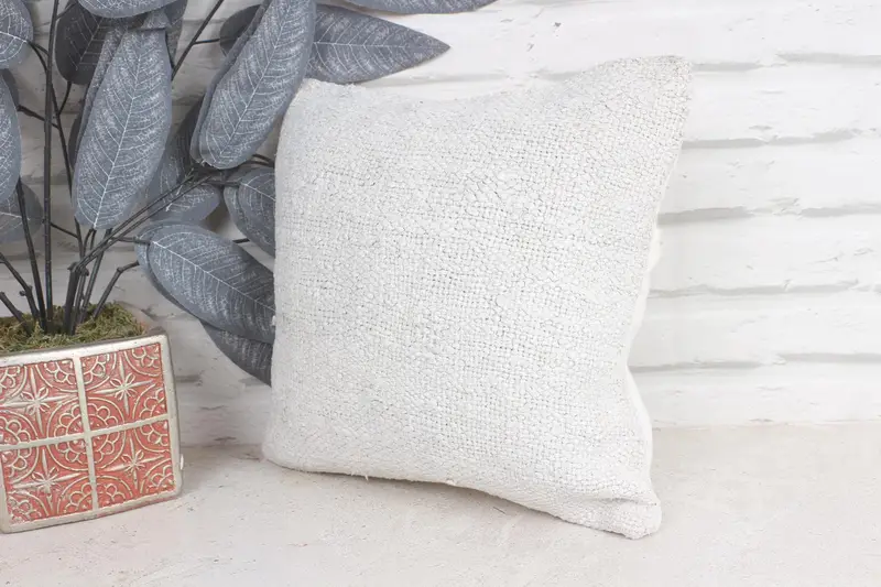 Pillow for Couch, Retro Throw Cushion Cover, Bed Pillow Case, Cushion Cover, 12x12 Beige Cushion Cover, Boho Pillow, Kilim Pillow - 3