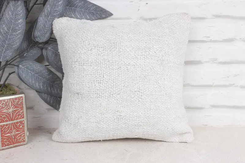 Pillow for Couch, Retro Throw Cushion Cover, Bed Pillow Case, Cushion Cover, 12x12 Beige Cushion Cover, Boho Pillow, Kilim Pillow - 1