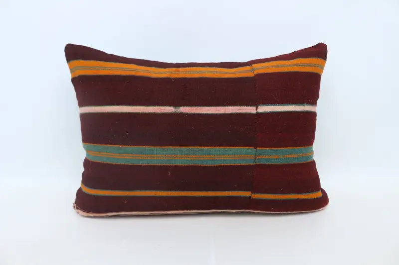 Kilim Pillow Cover, Antique Pillows, Vintage Pillow, Accent Throw Cushion Cover, 20x28 Red Cushion Case, Pillow Cover, Ethnic Throw Cushion - 1