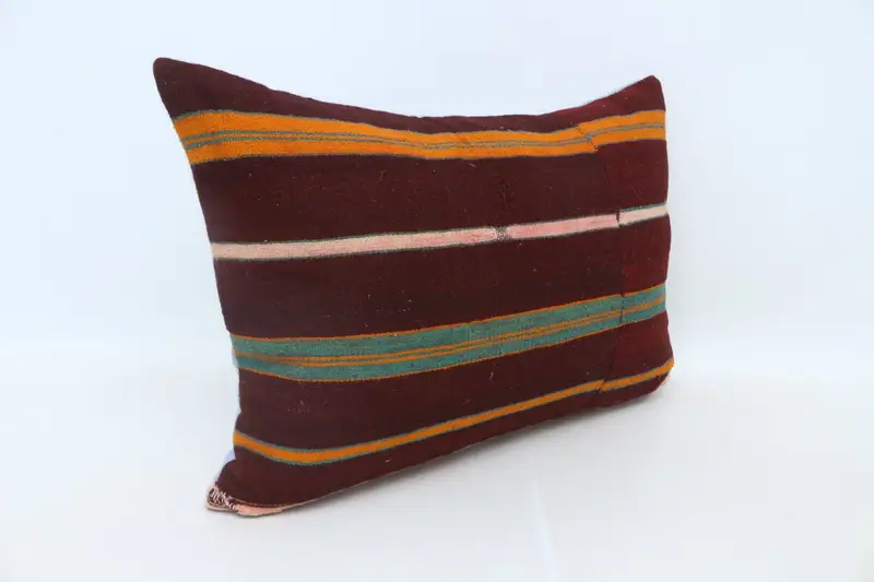 Kilim Pillow Cover, Antique Pillows, Vintage Pillow, Accent Throw Cushion Cover, 20x28 Red Cushion Case, Pillow Cover, Ethnic Throw Cushion - 3