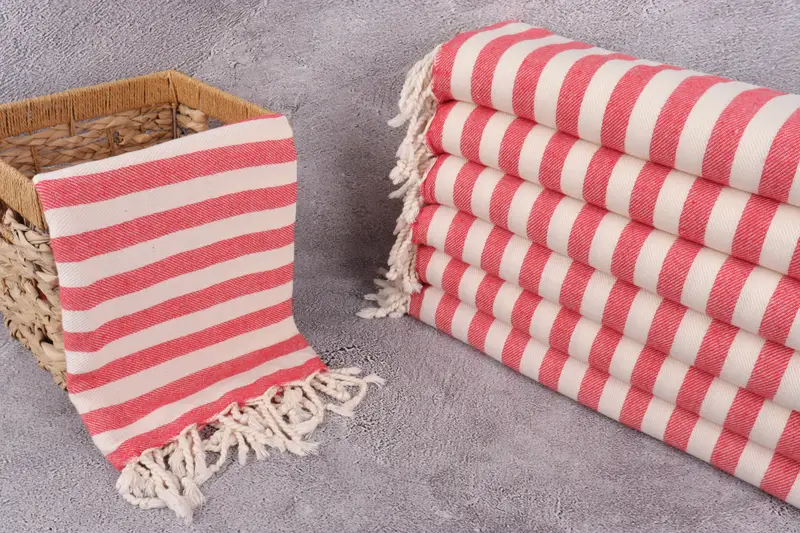 Valentines Day Gift, Custom Turkish Towel, Soft towel, Beach Towel Bulk, Bridesmaid Towel, Monogram Beach Towel, 68x40 Cotton Striped Towel - 3