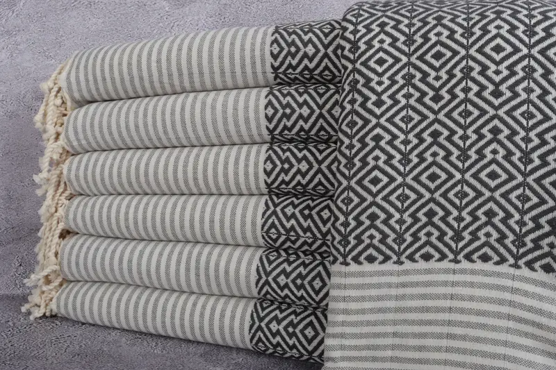 Quick-drying peshtemal towel for poolside, Bath towel, Absorbent Turkish towel, Custom Gift, 76x38 Cotton Diamond Towel, Personalised Gift - 1