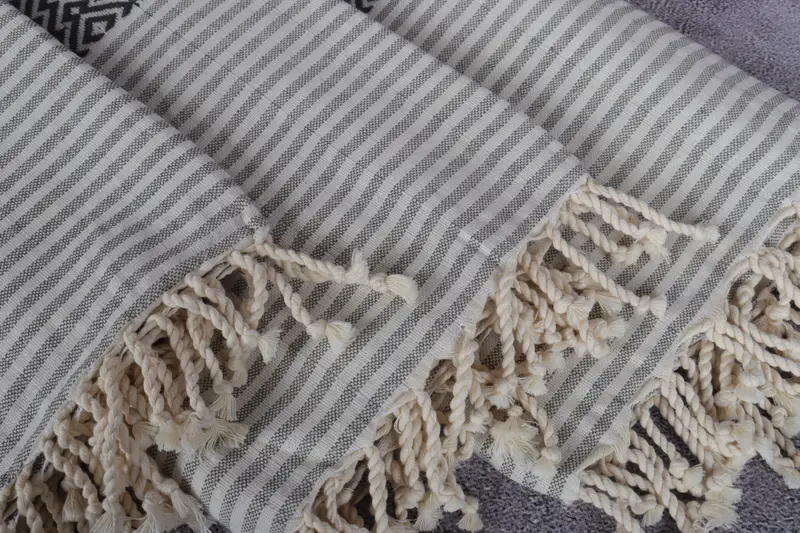 Quick-drying peshtemal towel for poolside, Bath towel, Absorbent Turkish towel, Custom Gift, 76x38 Cotton Diamond Towel, Personalised Gift - 5