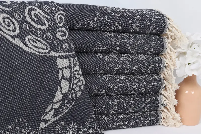 Turkish Hand Towel, Small Bath Towels, Bachelor Party Favors, Gift For Her, Gift For Him, Monogram Hand Towel, 36x18 Cotton Carretta Patterned Towel - 2