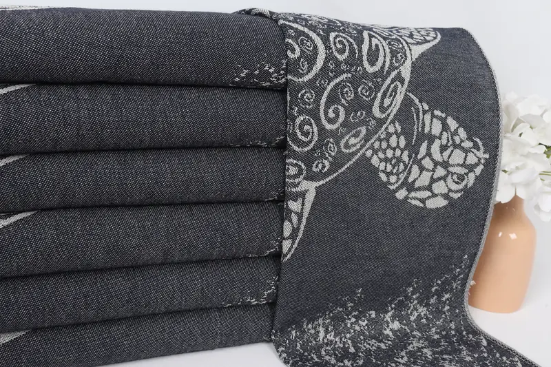 Turkish Hand Towel, Small Bath Towels, Bachelor Party Favors, Gift For Her, Gift For Him, Monogram Hand Towel, 36x18 Cotton Carretta Patterned Towel - 3