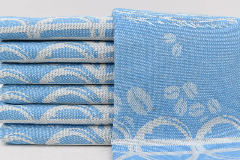 Turkish Towel Hand Towel, 28x20 Cotton Coffee Patterned Towel, Gift For Him, Wedding Favors, Christmas Hand Towel, Personalized Gift, Holiday Towel - 1