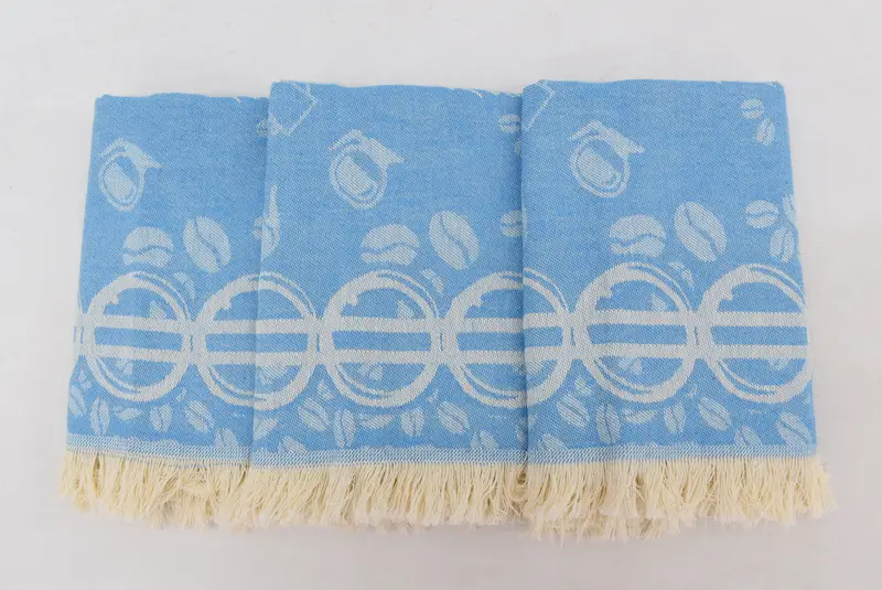 Turkish Towel Hand Towel, 28x20 Cotton Coffee Patterned Towel, Gift For Him, Wedding Favors, Christmas Hand Towel, Personalized Gift, Holiday Towel - 4