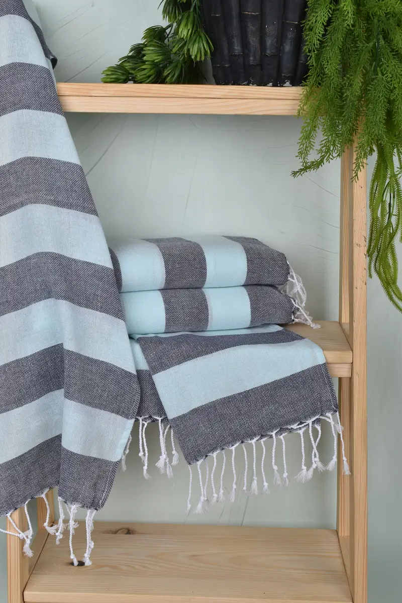 Gift For The Home Decor, Xmas Gifts, Monogram Kitchen Towel, Embroidery Towels, 40x18 Cotton Striped Towel, Wedding Favors, Turkish Towel Hand Towel - 6