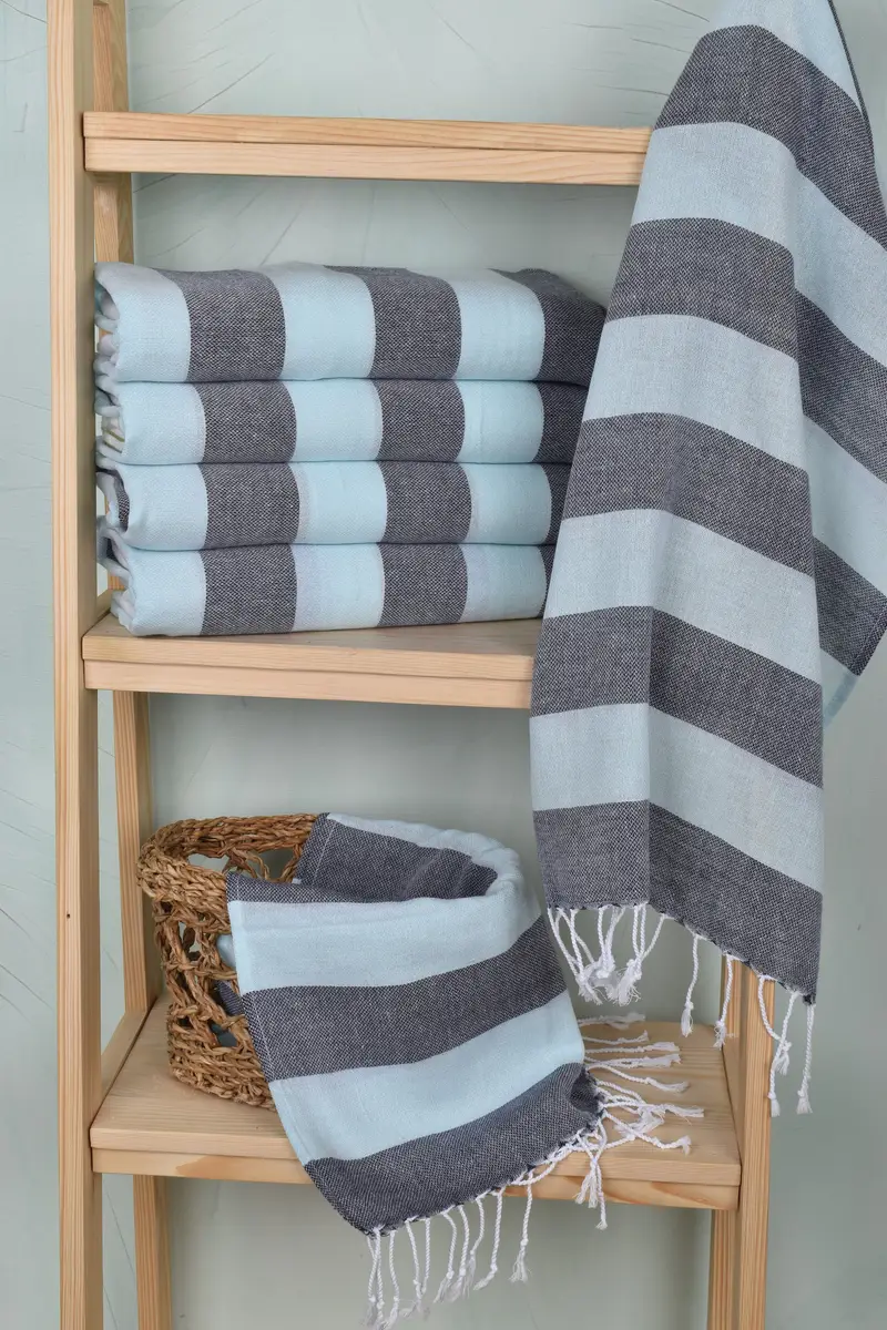 Gift For The Home Decor, Xmas Gifts, Monogram Kitchen Towel, Embroidery Towels, 40x18 Cotton Striped Towel, Wedding Favors, Turkish Towel Hand Towel - 3
