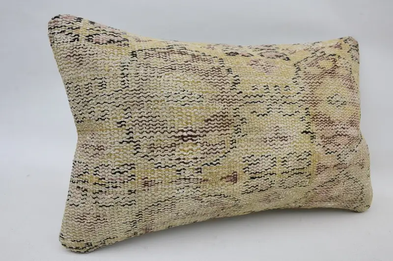 Pillow Cover, 12x20 Yellow Cushion Case, Ethnical Kilim Rug Pillow, Turkish Pillow, Kilim Cushion Sham, Custom Cushion Cover, Oriental Pillow Sham - 2