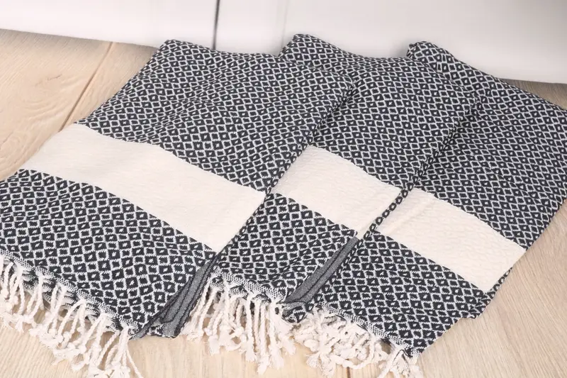 Peshtemal Towel, 70x40 Cotton Geometric Towel, Gifts For Him, Wedding Shower Gift, Custom Wedding Towel, Quick-Dry Beach Towel, Turkish hand towel - 6