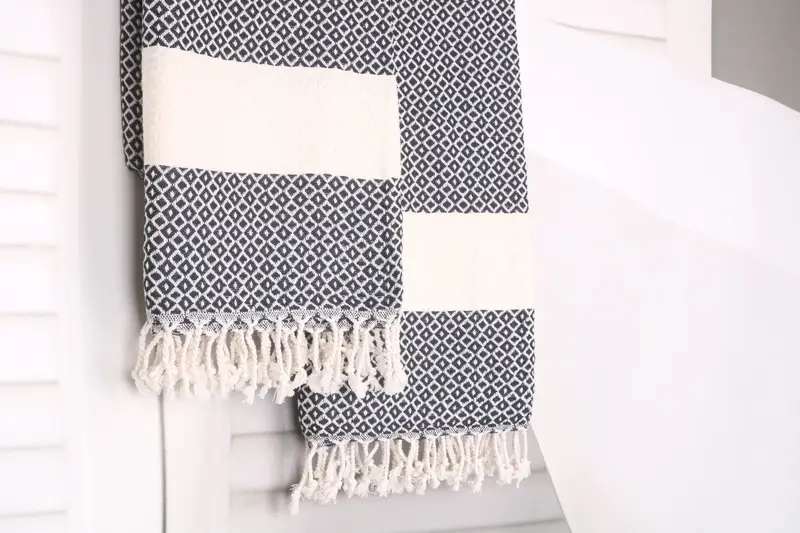 Peshtemal Towel, 70x40 Cotton Geometric Towel, Gifts For Him, Wedding Shower Gift, Custom Wedding Towel, Quick-Dry Beach Towel, Turkish hand towel - 8