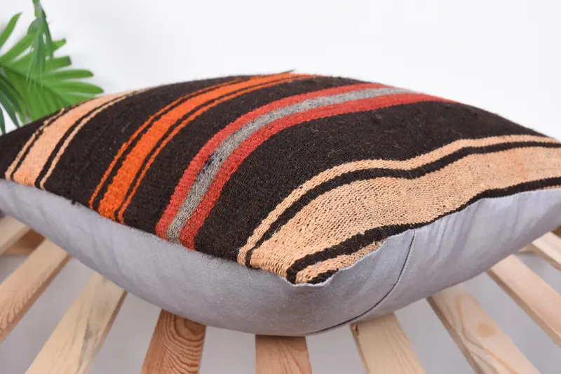 Tapestry Pillow Sham, 20x20 Brown Pillow Case, Accent Cushion, Turkish Pillow, Vintage Pillow, Pillow Cover, Chair Cushion Cover, Home Decor Pillow - 6