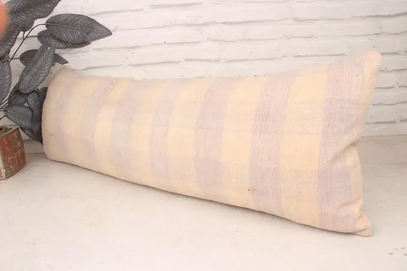 12x36 Beige Cushion, Boho Pillow, Wholesale Cushion, Aztec Cushion, Ethnical Kilim Rug Pillow, Cushion Cover, Kilim Pillow - 4