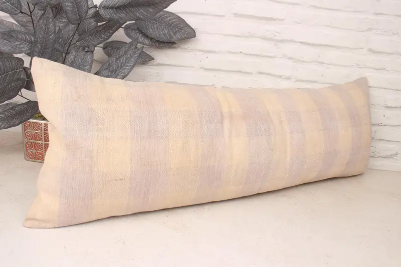 12x36 Beige Cushion, Boho Pillow, Wholesale Cushion, Aztec Cushion, Ethnical Kilim Rug Pillow, Cushion Cover, Kilim Pillow - 3