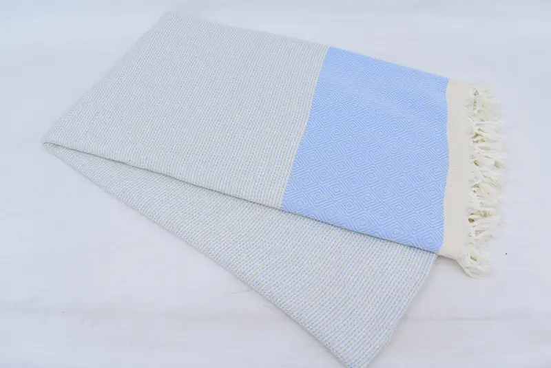 Wedding Gift, 104x80 Cotton Diamond Towel, Tablecloth, Organic Throw, Aesthetic Blanket, Custom Shower Curtain, Turkish Blanket, Bridesmaid Gifts - 4