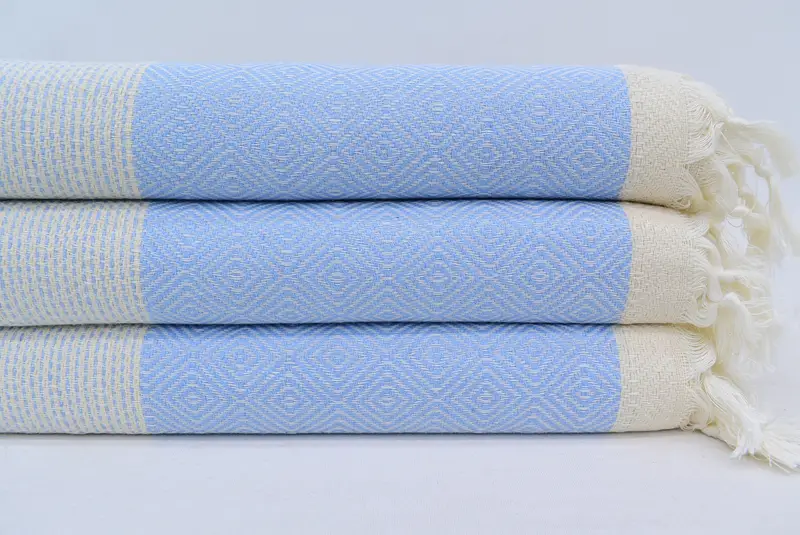 Wedding Gift, 104x80 Cotton Diamond Towel, Tablecloth, Organic Throw, Aesthetic Blanket, Custom Shower Curtain, Turkish Blanket, Bridesmaid Gifts - 1
