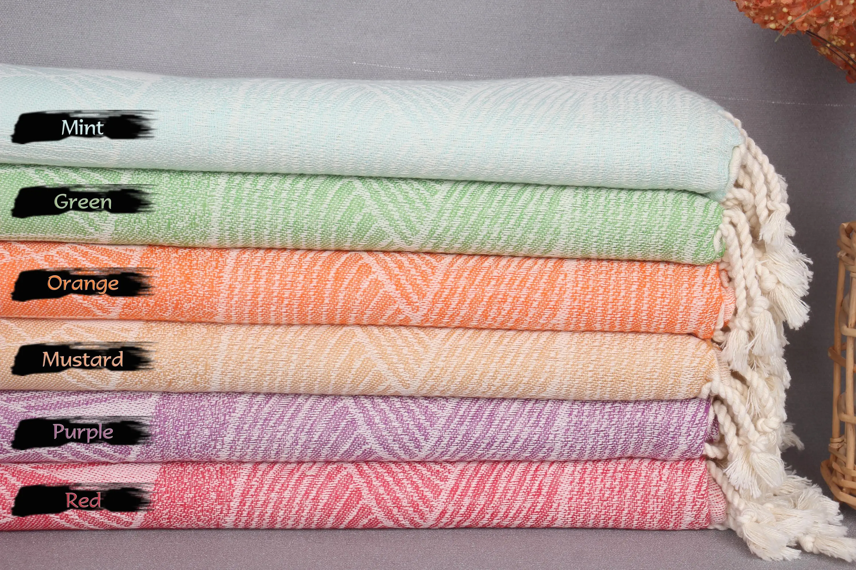 Striped Design Dish Towel Organic Cotton 18x36 Inches - 1