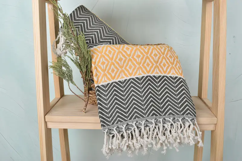 70x40 Cotton Chevron Towel, Engagement Gift, Yoga Towel, Custom Towel Beach, Sand-free towel, Monogram Beach Towel, Monogrammed Beach Towel - 4