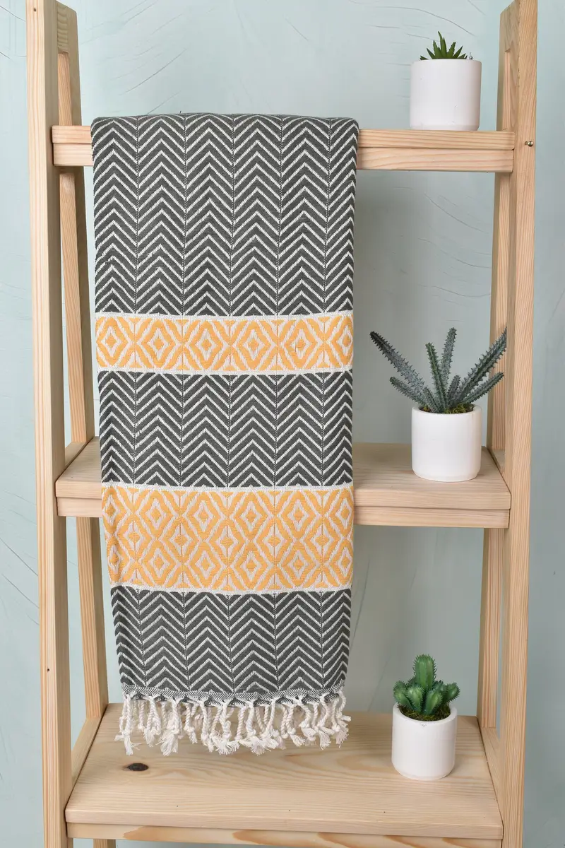 70x40 Cotton Chevron Towel, Engagement Gift, Yoga Towel, Custom Towel Beach, Sand-free towel, Monogram Beach Towel, Monogrammed Beach Towel - 8