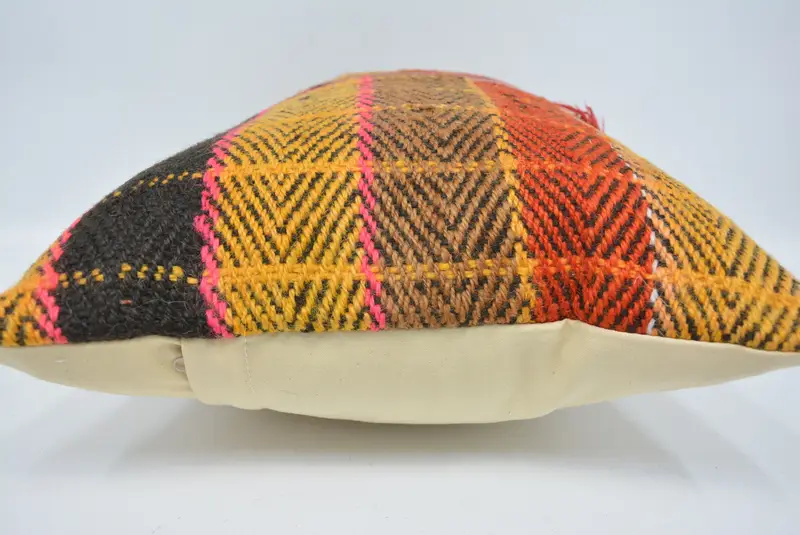 Throw Kilim Pillow, Cushion, Vintage Kilim Throw Pillow, Pillow for Couch, Outdoor Bolster Pillow, 16x24 Yellow Pillow Sham - 5