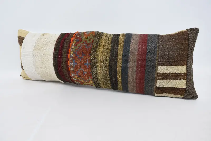 Custom Cushion, Kilim Cushion Sham, Boho Pillow, Southwestern Pillow Sham, Nomadic Pillow, Cushion Cover, Pillow for Sofa, 12x36 White Pillow - 4