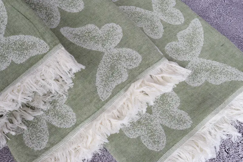 Turkish towel, Bridesmaid Towel, Bachelor Towel, Large Turkish Towel, 68x36 Cotton Butterfly Pattern Towel, Valentines Day Gift, Turkish bath towel - 5
