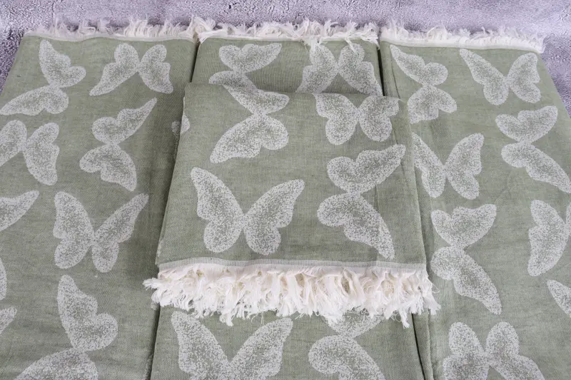Turkish towel, Bridesmaid Towel, Bachelor Towel, Large Turkish Towel, 68x36 Cotton Butterfly Pattern Towel, Valentines Day Gift, Turkish bath towel - 4