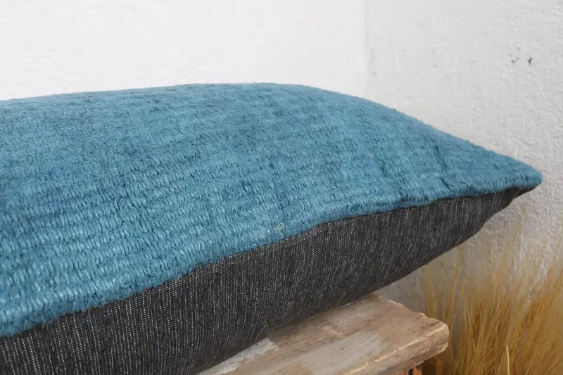 Ethnic Cushion Cover, Pillow Cover, Boho Pillow Sham Cover, 12x43 Blue Pillow, Antique Pillows, Accent Pillow Cover, Home Decor Pillow - 6