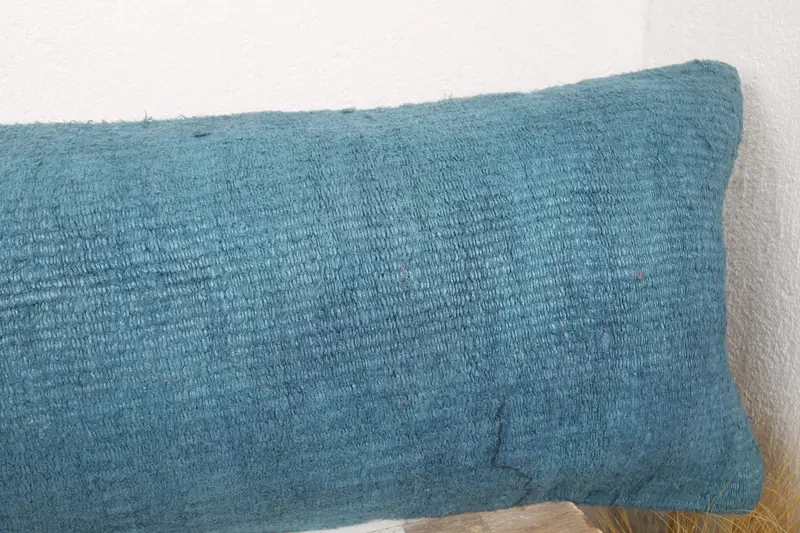 Ethnic Cushion Cover, Pillow Cover, Boho Pillow Sham Cover, 12x43 Blue Pillow, Antique Pillows, Accent Pillow Cover, Home Decor Pillow - 5