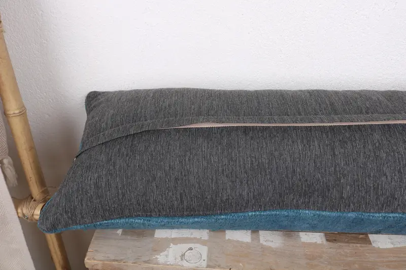 Ethnic Cushion Cover, Pillow Cover, Boho Pillow Sham Cover, 12x43 Blue Pillow, Antique Pillows, Accent Pillow Cover, Home Decor Pillow - 7