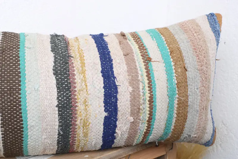 Interior Designer Pillow, Morroccon Kilim Cushion Cushion, 12x36 White Pillow Case, Pillow for Sofa, Vintage Pillow, Pillow Cover - 5