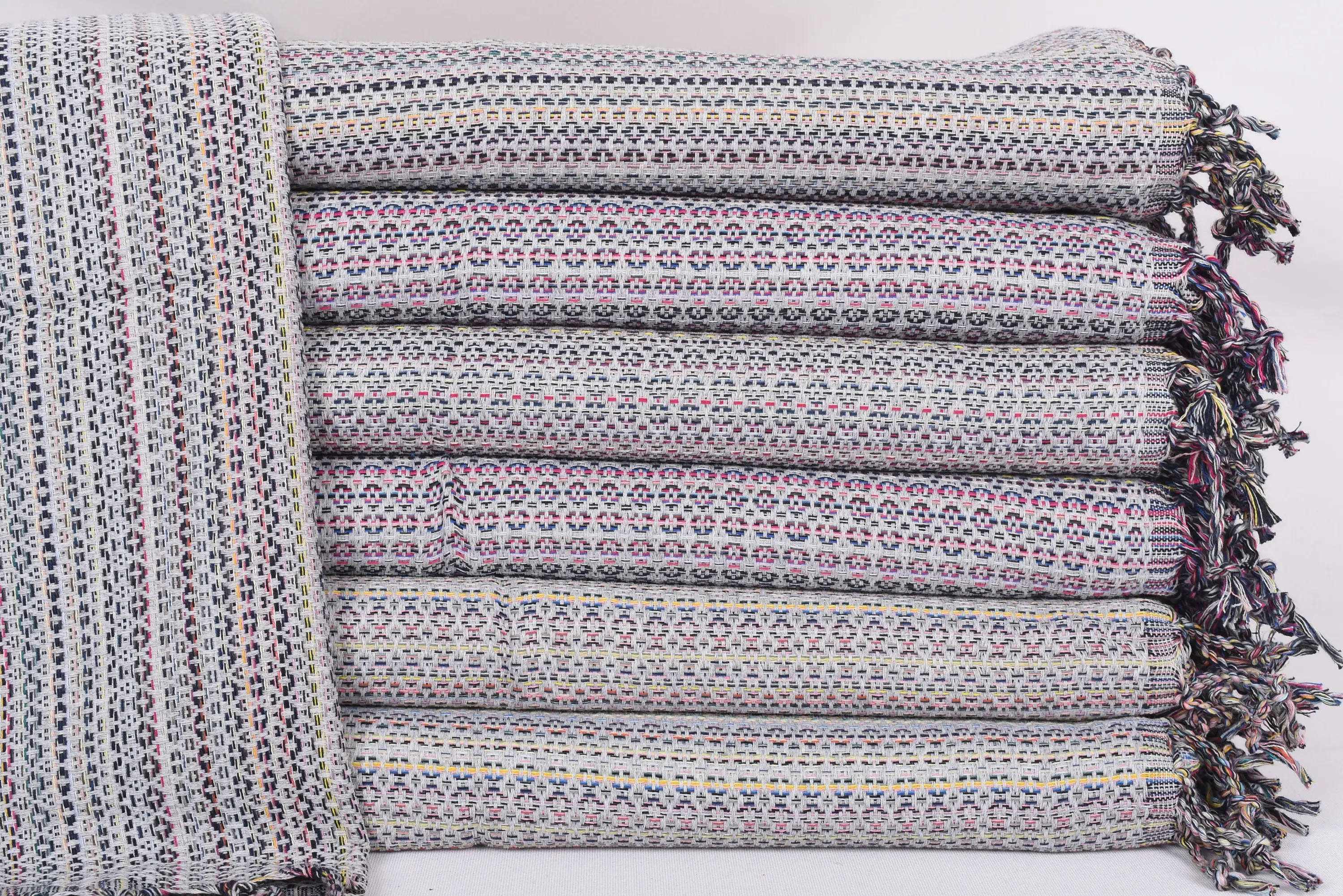 Light Gray Diamond Tea Towel Personalized Turkish Cotton Hand Towel, 38x18 Inches - 1