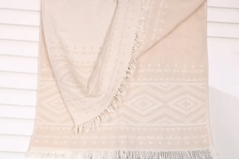 Birthday Gift Hand Towel Beige Cotton, 24x40 Inches