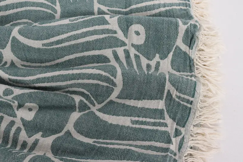 70x60 Cotton Fish Design Towel, Bedspread Quenn, Turkish Throw Blanket, Turkish Bedspread, Decorative Blanket, Bridal Shower Gift, Throw Blanket - 8