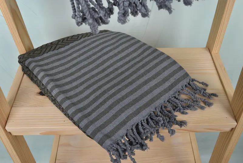 Anniversary Gift For Her, Best Beach Towel, 70x40 Cotton Diamond Towel, Peshtemal Towel, Luxury Turkish Bath Towel, Summer Towel, Luxury towel - 5