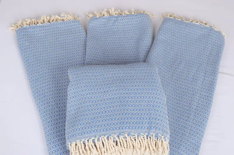 Turkish Tablecloth, 96x80 Cotton Diamond Towel, Throw Blanket, Bridesmaid Gifts, Bachelorette Party Favors, Aesthetic Blanket, House Warming Gift - 5
