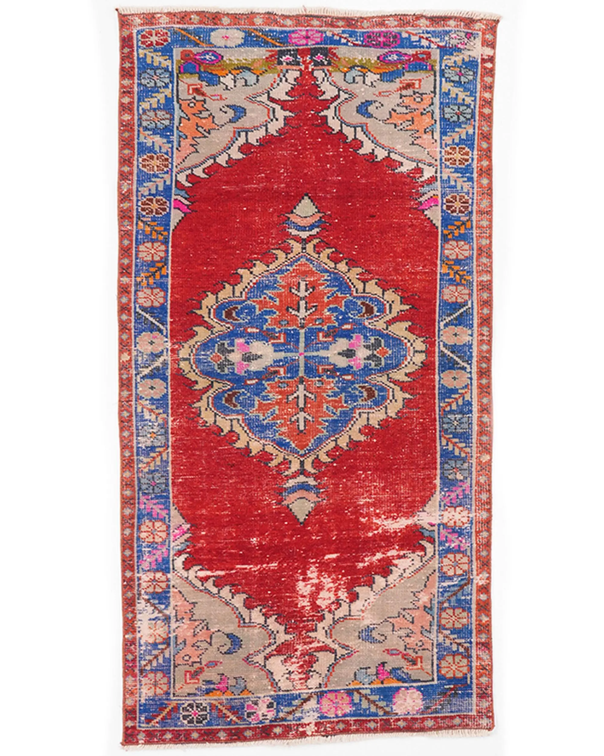 2.8x5.4 ft Halı, Türk Vintage Halısı, Kırmızı Yün Halı - 1