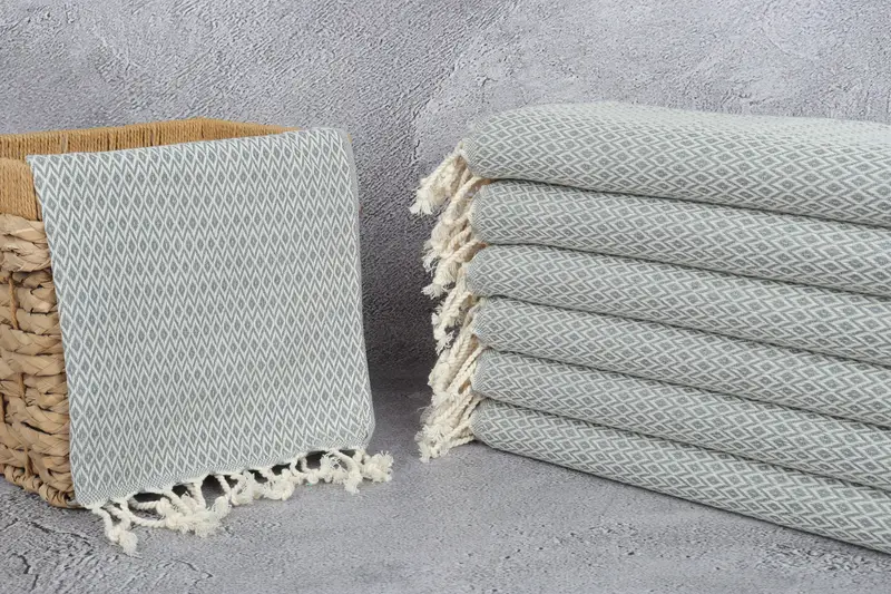 40x20 Cotton Diamond Towel, Personalized Home Gift Wedding, Bachelor Gift, Wedding Gift, Bathroom Towels, Decorative Towel, Turkish Hand Towel - 3