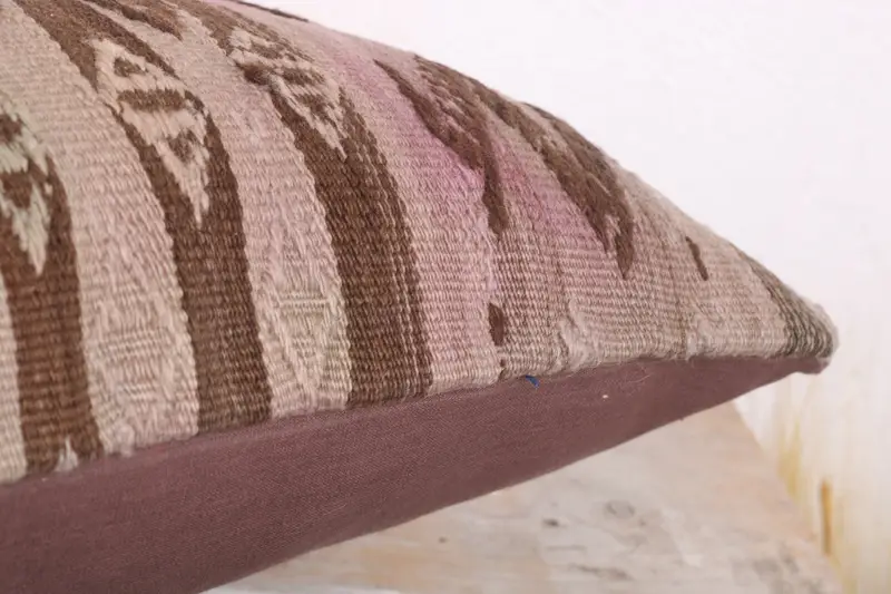 Handmade Kilim Cushion, 12x20 Beige Pillow Cover, Turkish Pillow, Pillow Cover, Vintage Kilim Throw Pillow, Pattern Throw Pillow Case - 6