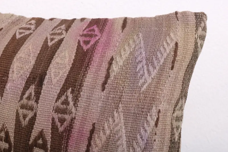 Handmade Kilim Cushion, 12x20 Beige Pillow Cover, Turkish Pillow, Pillow Cover, Vintage Kilim Throw Pillow, Pattern Throw Pillow Case - 5