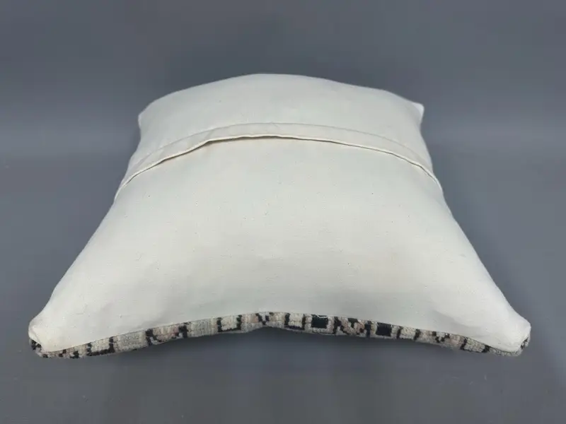 18x18 White Pillow, Indoor Pillow, Turkish Kilim Pillow, Boho Throw Pillow Case, Kilim Cushion Sham, Vintage Pillow, Pillow, Pastel Cushion Case - 7