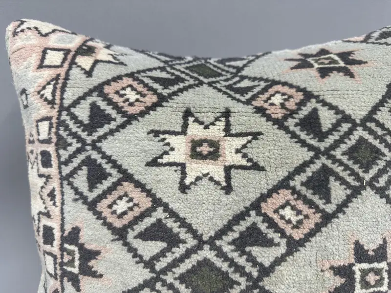 18x18 White Pillow, Indoor Pillow, Turkish Kilim Pillow, Boho Throw Pillow Case, Kilim Cushion Sham, Vintage Pillow, Pillow, Pastel Cushion Case - 5