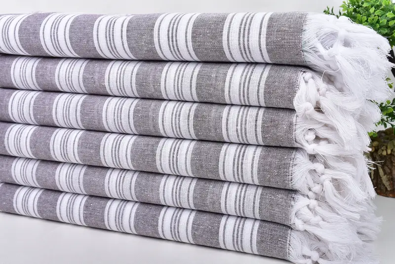 Personalized Towel Gift, Home Gift, Gift For Her, Travel towel, 70x40 Cotton Striped Towel, Turkish Towel Monogram, Bachelorette Party Decorations - 3