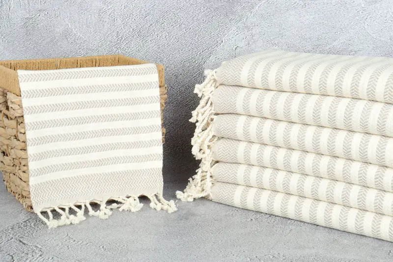 Monogrammed Hand Towel, Memorial Gift, Monogram Towels, Best Wedding Gift, 40x18 Cotton Chevron Towel, Personalized Kitchen Towel, Bridesmaid Gifts - 3