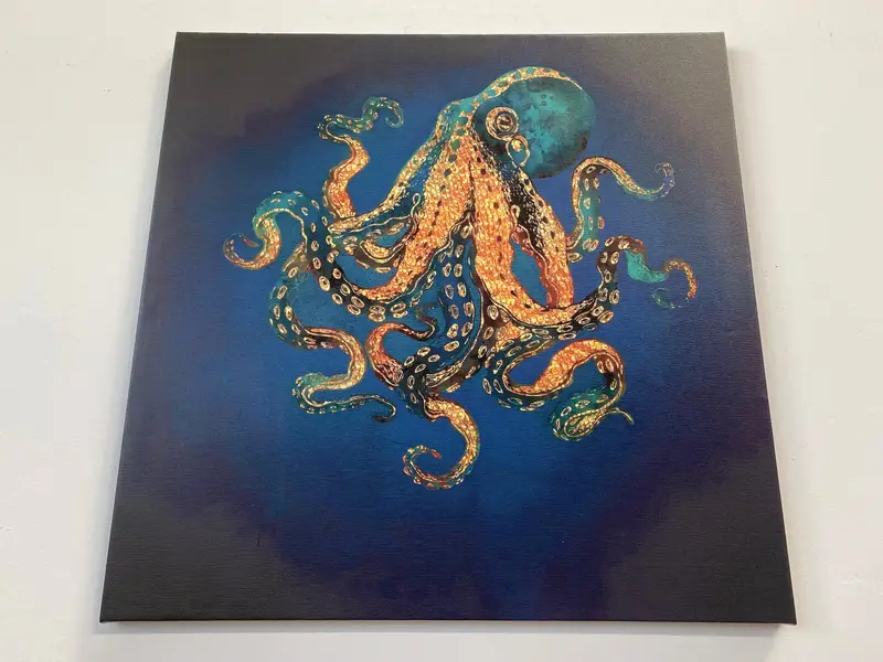 Octopus Wall Art, Canvas Wall Art, Modern Wall Decor, Contemporary Wall Art, Luxury Home Decor, Trendy Wall Art, Gold Wall Art, Large Canvas - 2